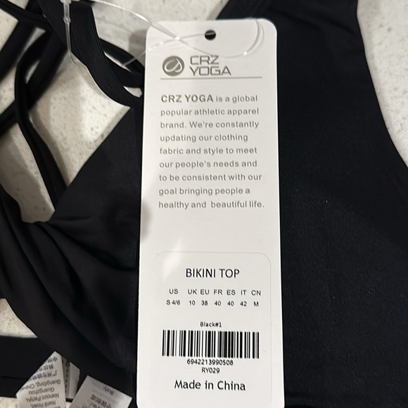 Sunshine V Neck Bikini Twist Front Tops Criss Cross Back - Picture 6 of 7